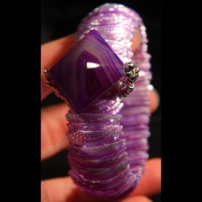 Purple Agate Banded Beauty Bracelet