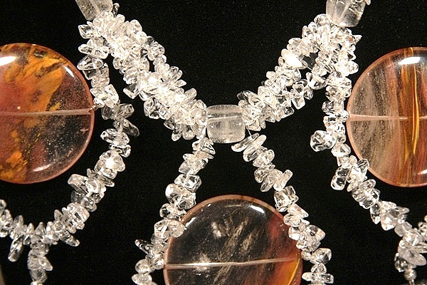 Volcano Cherry Quartz Chandelier Necklace XXL