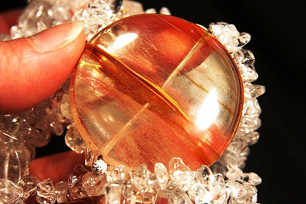 Volcano Cherry Quartz Chandelier Necklace XXL