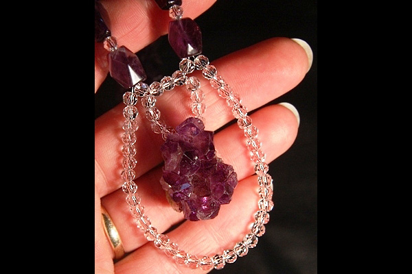 Sophisticated Amethyst Crystal Necklace