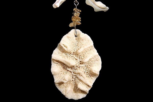 Wild Coral and Citrine Organic Necklace XL