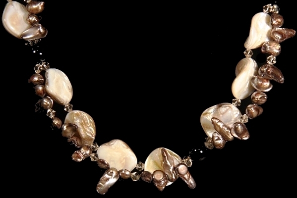 Black Onyx with Mocha Pearls