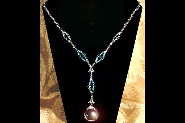 Magnificent Swarovski Crystal Ball Long Necklace