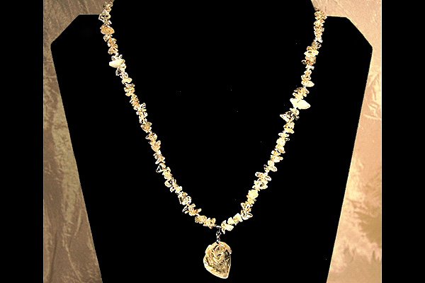 Carved Citrine Gemstone Necklace