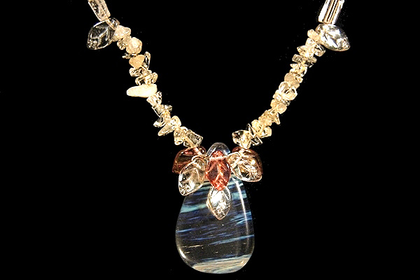 Pineapple and Citrine Quartz Arrangement