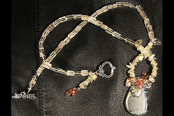 Pineapple and Citrine Quartz Arrangement