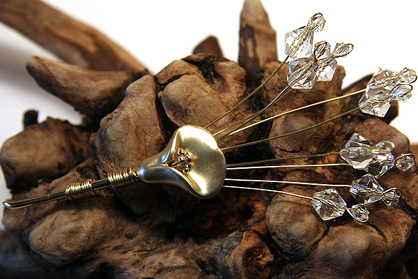 Sophisticated Gold Calla Lily Wedding Boutonniere For The Groom 