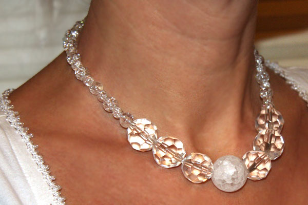 Perfect Pure White Crystal Necklace