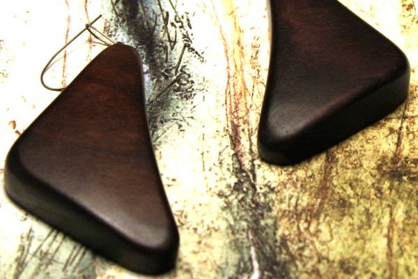 XL Dark Walnut Earrings
