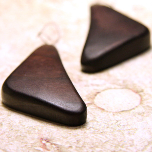 XL Dark Walnut Earrings