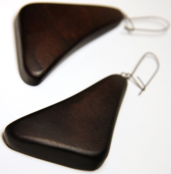 XL Dark Walnut Earrings