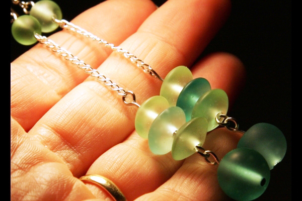 Summer Breeze Earrings ~ Sea Foam Series