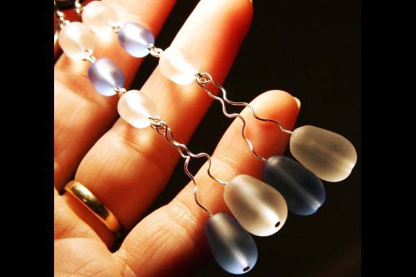 Summer Breeze Earrings ~ Sea Foam Series