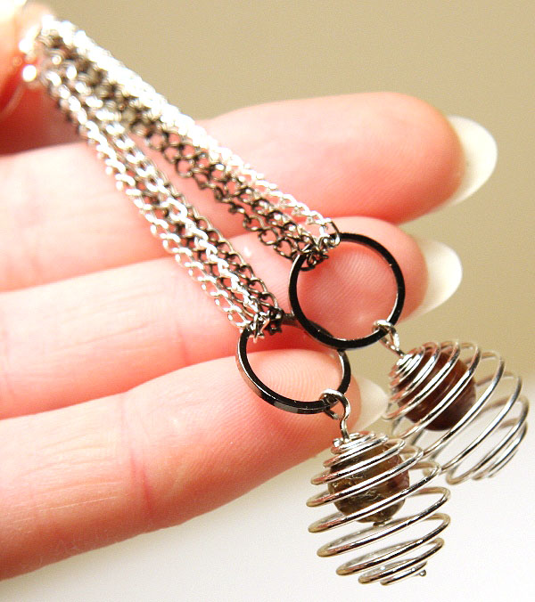 Kunzite Spiral Earrings