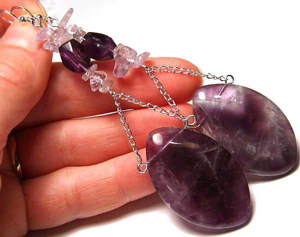 Glamorous Purple Amethyst Earrings