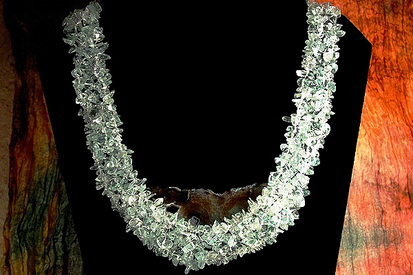 Intense Dragon Vein Agate Nested in Brazilian Aquamarine Crystals