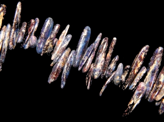 Raw Black and Blue Kyanite Fan Crystal Constellation