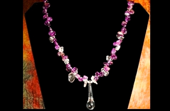 Fresh Amethyst and Clear Quartz Dewdrops