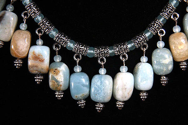 Natural Amazonite and Larimar Aqua Stones XL
