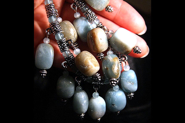 Natural Amazonite and Larimar Aqua Stones XL