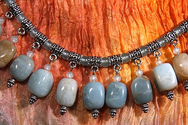 Natural Amazonite and Larimar Aqua Stones XL