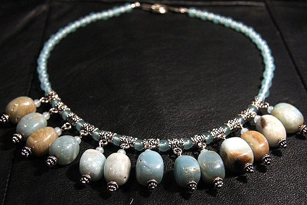 Natural Amazonite and Larimar Aqua Stones XL
