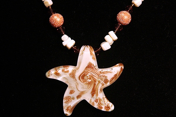 Starfish with Glittering Copper