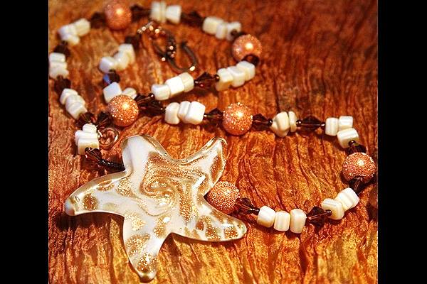 Starfish with Glittering Copper