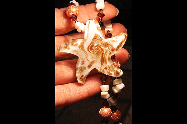 Starfish with Glittering Copper