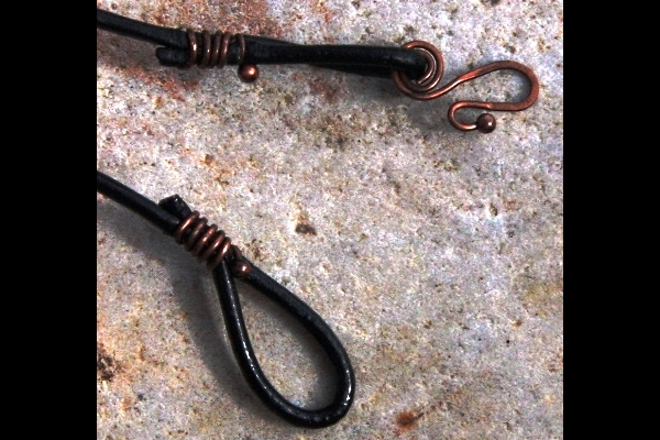 Natural White Coral in Mahogany Circle Necklace