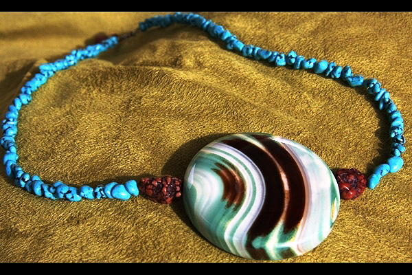 Colorful Onyx and Turquoise Necklace