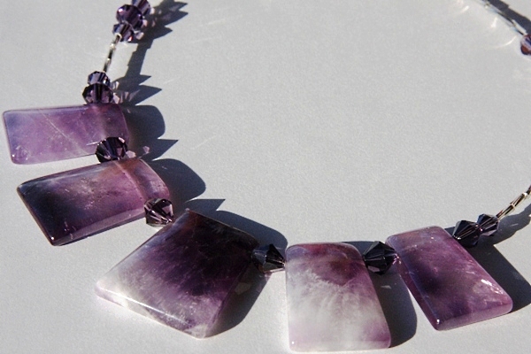 Sparkly Amethyst Crystal Necklace