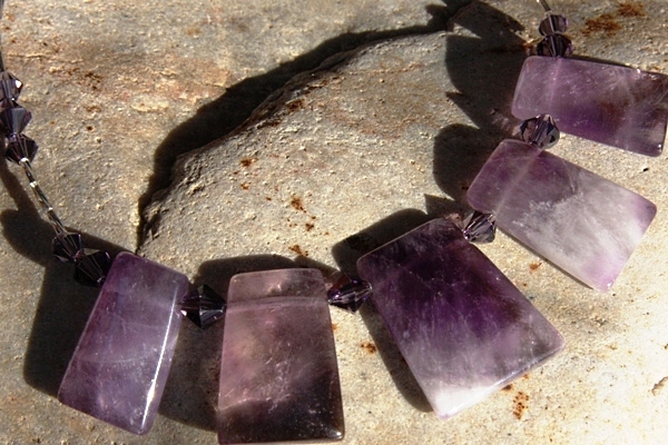 Sparkly Amethyst Crystal Necklace