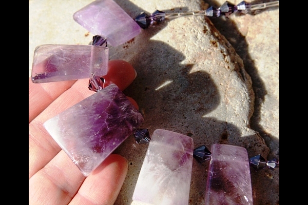 Sparkly Amethyst Crystal Necklace