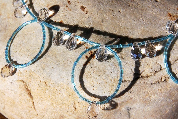 Gentle Swarovski Crystal Dew Drop Choker Necklace