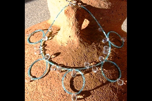 Gentle Swarovski Crystal Dew Drop Choker Necklace