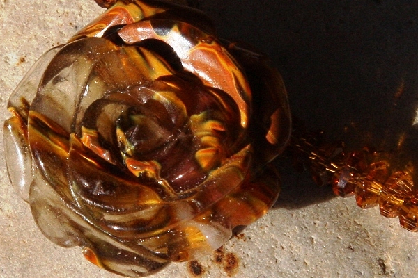 Volcano Cherry Quartz Rose Necklace