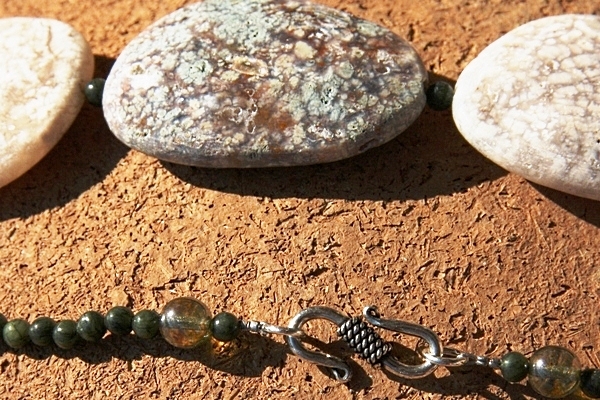 Sophisticated Ocean Jasper Stone Necklace