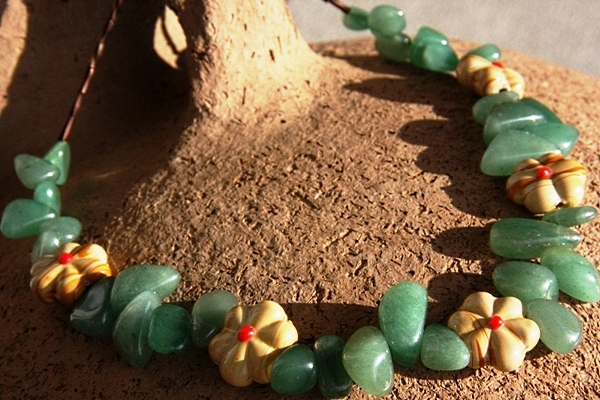 Aventurine Flower Necklace