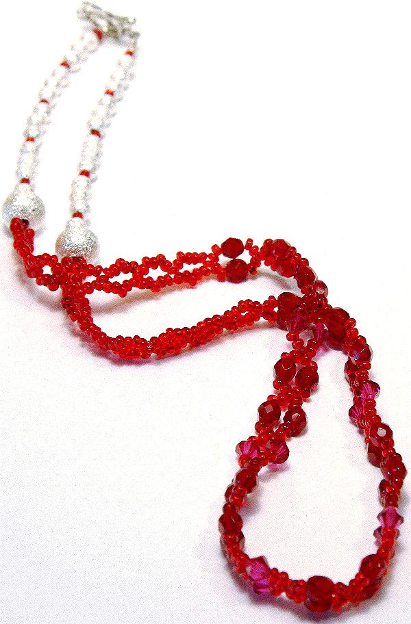 Teeny Tiny Ruby Red Necklace