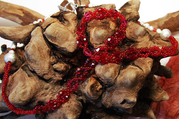 Teeny Tiny Ruby Red Necklace