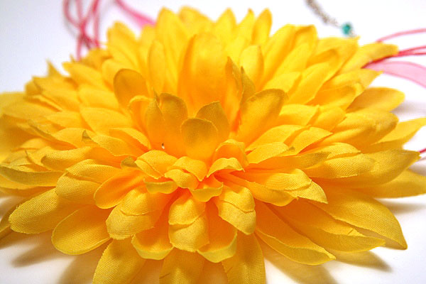 BIG Yellow Flower Head Turner Necklace