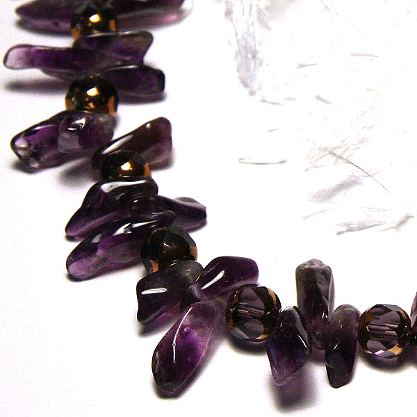  Amethyst and Gold Necklace