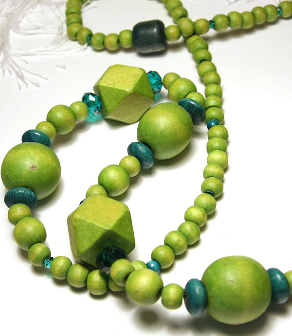 Funky Long Green Necklace