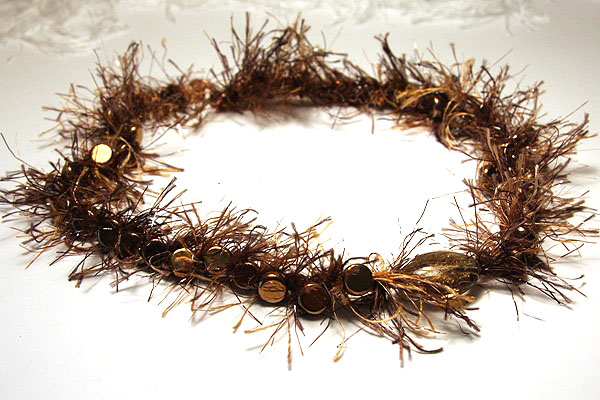 Soft Crocheted Variegated Necklace 