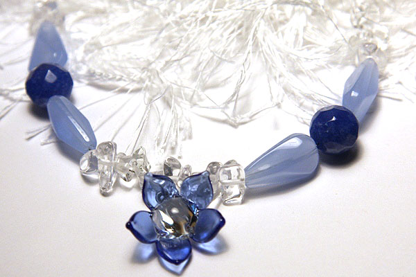 Periwinkle Blue Flower Necklace