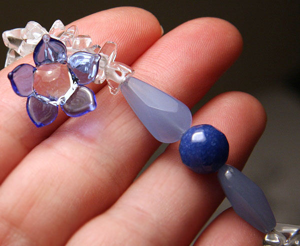 Periwinkle Blue Flower Necklace