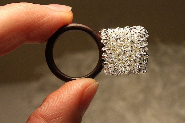 Silver Cube Ring
