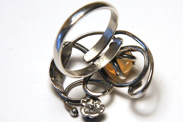 Beautiful Fire Opal Handcrafted Sterling Silver Ring