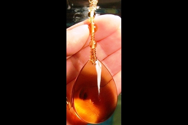 Glowing Amber Suncatcher